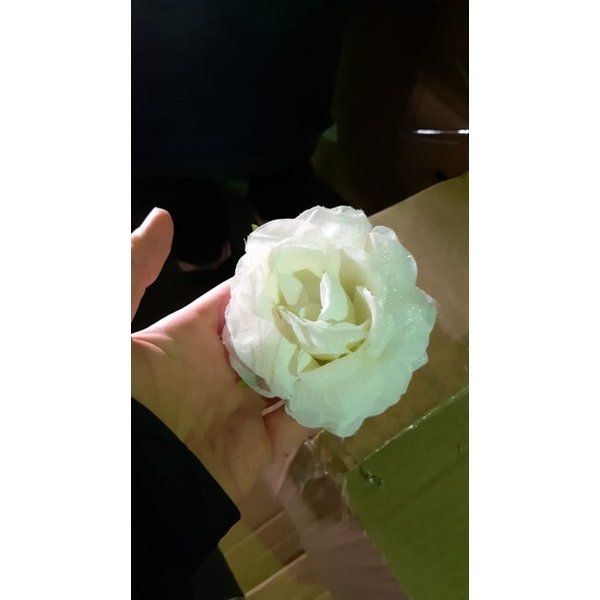 Украшение SY18RS-01 цветок роза 12см,белый