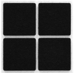 Накладки для мебели защитные Vortex фетр 38х38мм черные