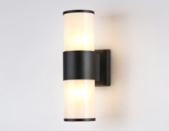 Светильник уличный настенный архитектурный Ambrella light ST2455 BK/FR IP54 E27 черный/белый матовый