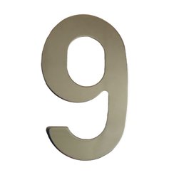 Цифра Скобяной самоклеящаяся металл хром 9 