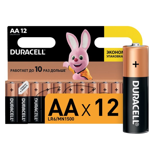 Батарейка алкалиновая Duracell Basic АА/LR6 12шт