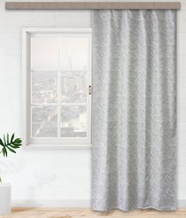 Штора портьерная жаккард Ривьера серый 135х260 1шт