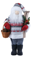 Фигура Дед Мороз с лыжами 45см SYLR-0522061A