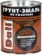 Грунт-эмаль по ржавчине молотковая DALI шоколадная (2л)