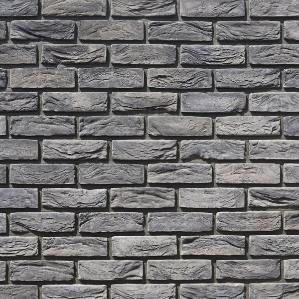 Камень цементный декоративный Торн Брик (1,18м2) темно-серый 327-80 уп