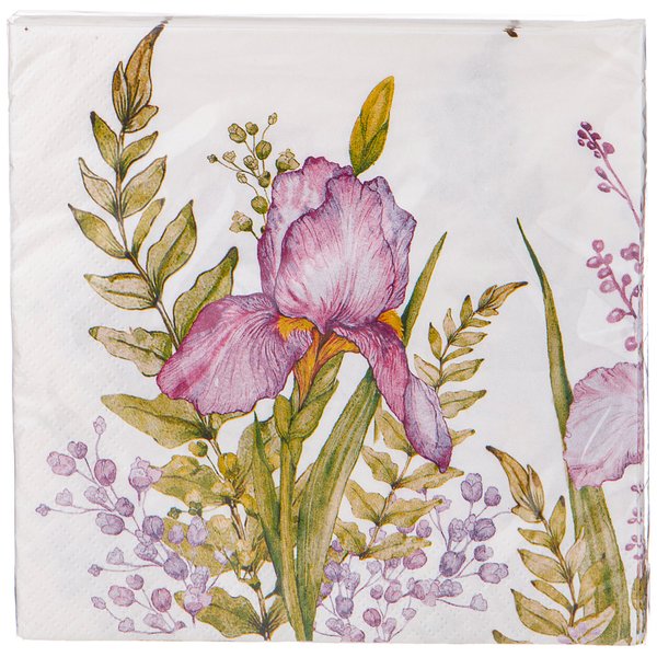 Салфетки бумажные Lefard Irises 20шт 33х33см 3-слойные