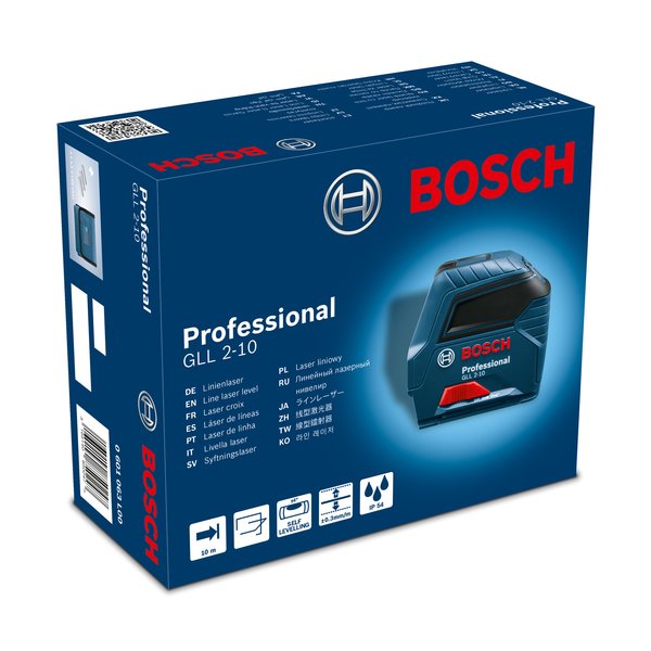 Нивелир лазерный Bosch GLL 2-10 дальность до 10м