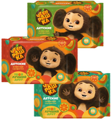 Салфетки влажные детские Чебурашка 60шт