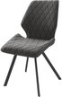 Стул кухонный Mamadoma Rafael-R b28 45х45х90см велюр/металл, серый, поворотный