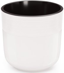 Кашпо пластиковое Линель d19см h19см v4,5л, белый, с вкладкой