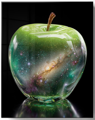 Картина стекло Космическое яблоко 40х50см