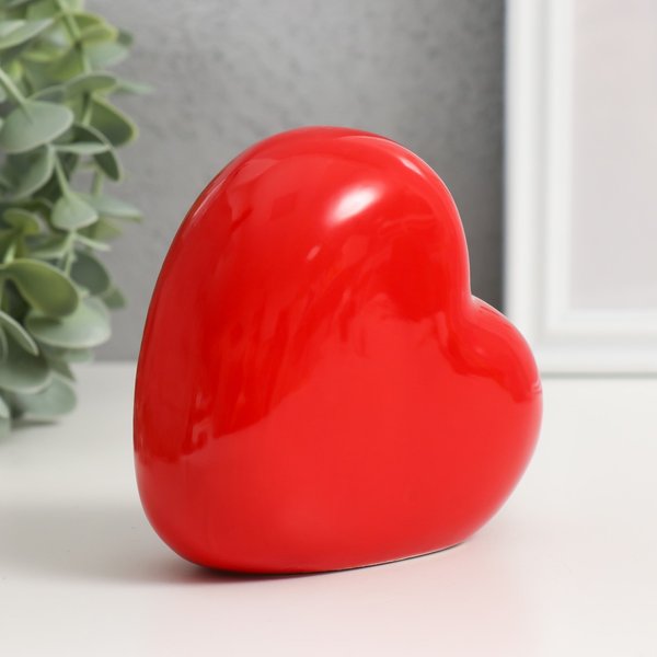 Копилка керамика Красное сердце - I love you 11х5х10,5см арт.9735427