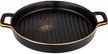 Тарелка с ручками Bronco Midnight gold 24см черный, фарфор