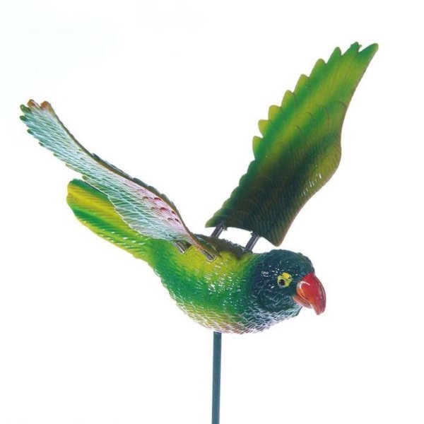 Декор садовый Попугайчик,штекер 40 см,микс цвета