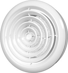 Диффузор приточно-вытяжной со стопорным кольцом и фланцем D100