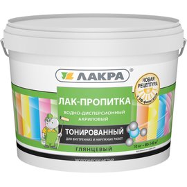 Лак тонированный акриловый Лакра бесцветный глянцевый (10кг) 317387 ...