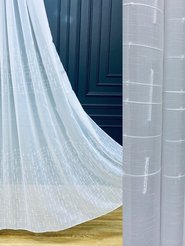 Тюль лен 12157 белый 300см