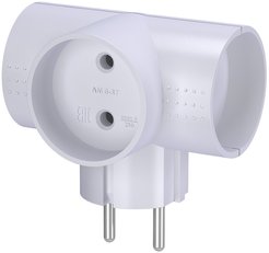 Разветвитель электрический 3 гнезда без З/К ФОТОН АМ 6-3Т белый