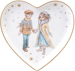 Тарелка-сердце Lefard Снежная королева Кай, Герда 15х2см фарфор