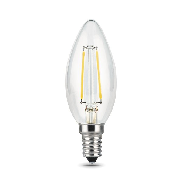 Лампа светодиодная Gauss Filament 11Вт Е14 свеча 4100К свет нейтральный белый