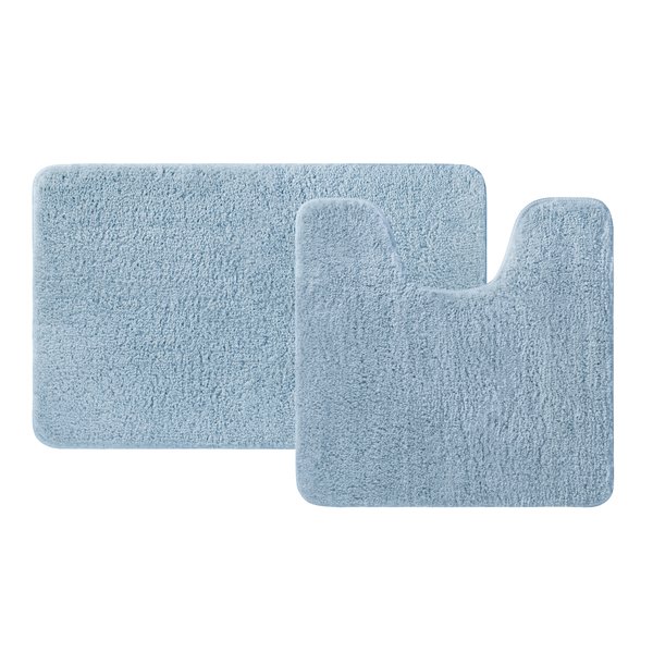 Набор ковриков для ванной комнаты, 50х80, 50х50см, микрофибра, синий, IDDIS, BSET03Mi13