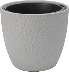 Кашпо бетонное Манго d30см h27,8см v13л, бутон, серый, с вкладкой