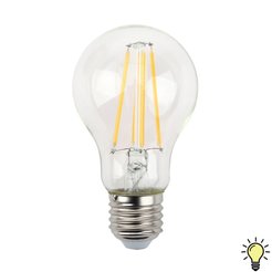 Лампа светодиодная ЭРА F-LED A60-13W-827-E27 13Вт филамент груша теплый белый свет
