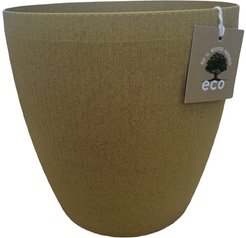 Кашпо пластиковое Эко Магнолия d20,5см h21см v5,2л горчичный