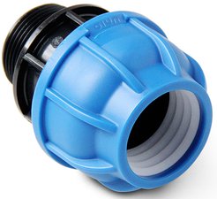 Муфта компрессионная ПНД Pro Aqua UNIO d25x1" наружная резьба