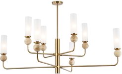 Светильник на штанге LH53252/8 BS/FR латунь/белый матовый E14х8 max 40W D1260х1445мм