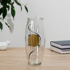 Ваза Абстракция №3 с росписью, высота 23см