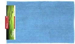 Коврик для ванной комнаты 50х80см Эйя голубой, микрофибра