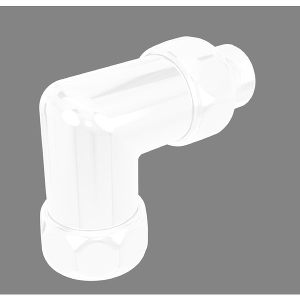 Комплект для водяного полотенцесушителя (уголок 3/4х1/2 г/ш, эксцентрик, отражатель) белый