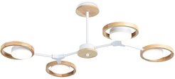Люстра светодиодная 28W Ambrella light FL51609/4 WH/LW белый/светлое дерево 3000K/4200K/6400K