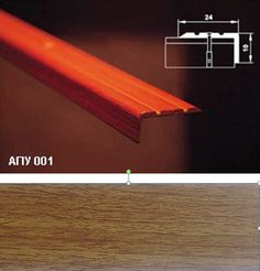 Порог угол внешний АПУ 001 24х10х2700мм открытое крепление Дуб деревенский (14)