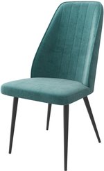 Стул кухонный Mamadoma Leonard M b15 45х45х94см велюр/металл, голубой/черный