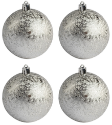 Набор шаров 4шт 8см серебро SYQA-0122301