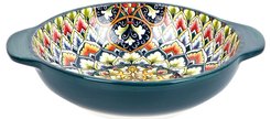 Салатник с ручками Arabesque 1,2л 25х20,5х6см зеленый, фарфор