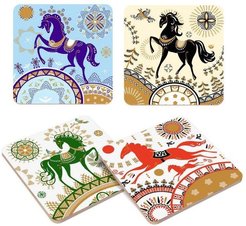 Подставка под горячее Multidom Сивка-Бурка 14х14см дерево