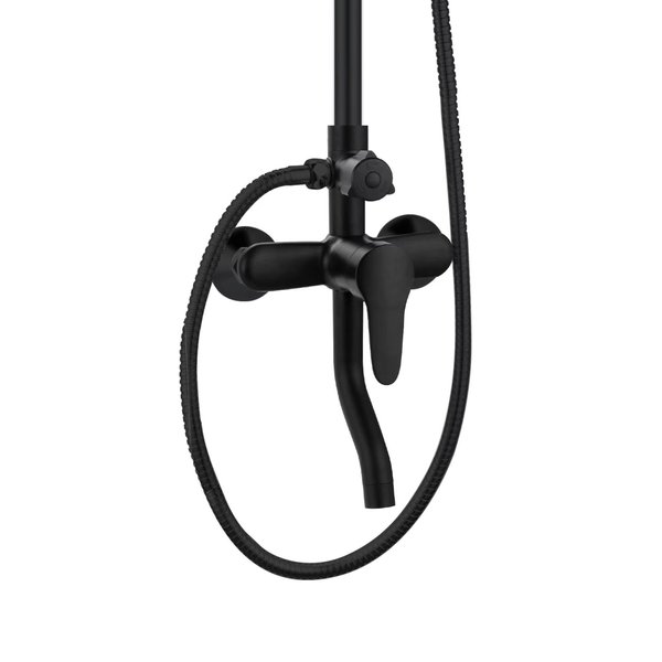 Система душевая OneLife P01-911b со смесителем, черная
