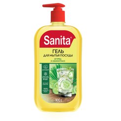 Гель д/мытья посуды Sanita 900г Огурец и лемонграсс