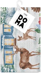 Полотенце вафельное 50х70 Vse DOMA Страна оленья