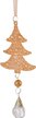 Украшение фигурное Елочка с подвеской 9см, розовое золото, акрил, SYYKLC-1923127