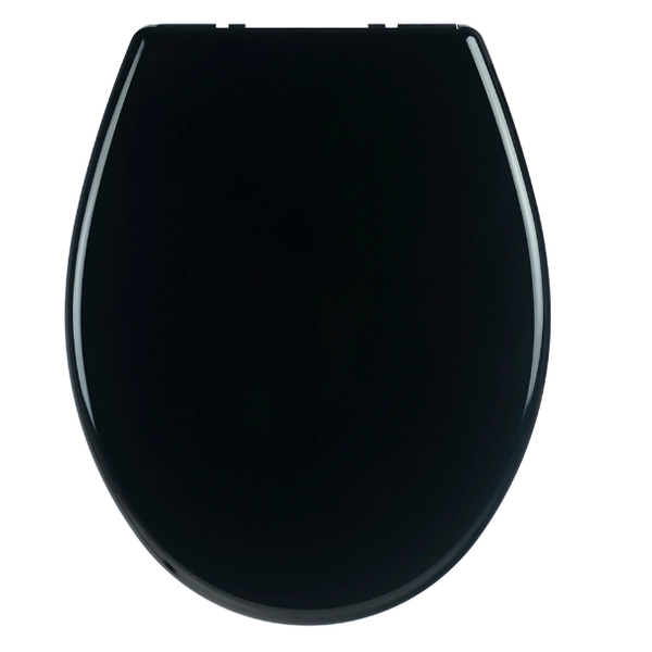 Сидение для унитаза Vanstore BLACK 27028 с микролифтом и быстрым снятием, черное