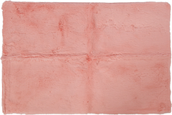 Коврик из искусственного меха кролика розовый 60х90см на подложке TPR
