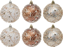 Набор шаров 6шт 8см, кофе+шампань+белый, SYQC1-0125283