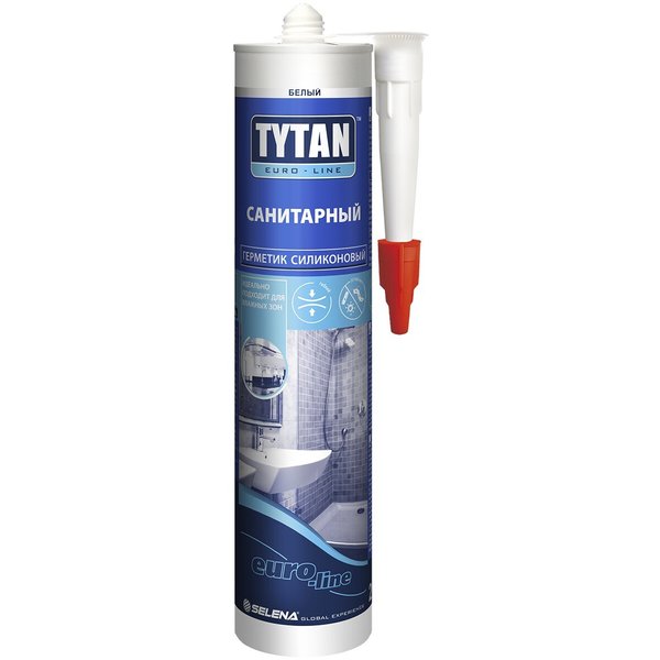 Герметик Силиконовый Санитарный Tytan Euro-Line белый (290мл/280мл/330г/230г)