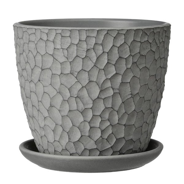 Горшок керамический Манго серый бутон 22л d36,4 h33