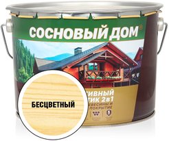 Антисептик декоративный для древесины СОСНОВЫЙ ДОМ бесцветный (9л)