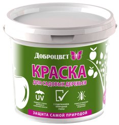 Краска для садовых деревьев Доброцвет 1,3кг ведро